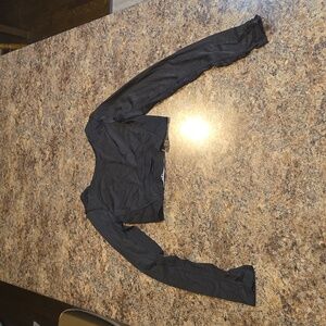Buffbunny collection black long sleeve crop top size medium